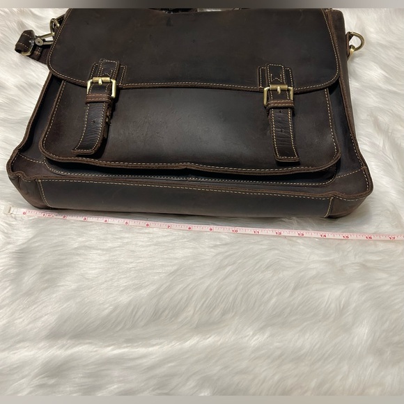 Rowan Full Grain Water Buffalo Leather Briefcase for Men - Picture 13 of 16
